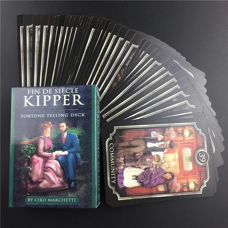 Fin Sieve Kipper Tarot Cards – English Version, 53-Card Oracle Deck for Divination, Family Party & Board Games