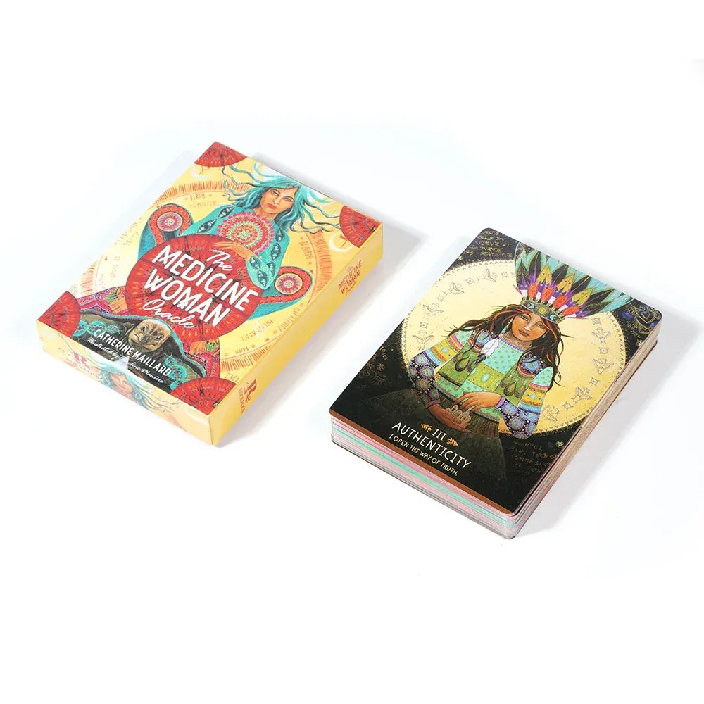 🌿 The Medicine Woman Oracle Deck – Discover the Archetypes of the Divine Feminine | 49 Cards With Guidebook | Family Party & Spiritual Practice Edition