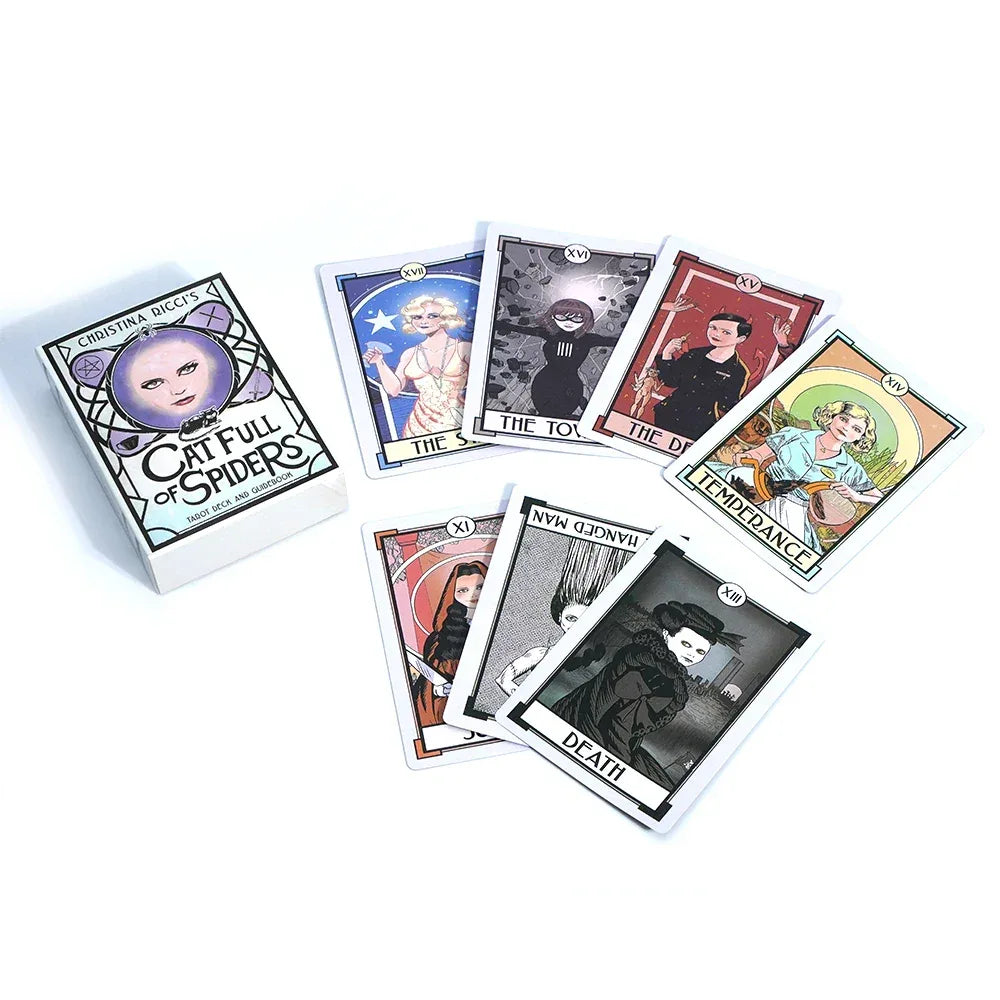 🕷️ Cat Full of Spiders Tarot Deck – 81 Cards Featuring Original Art Inspired by Actress Christina Ricci’s Cinematic Journey