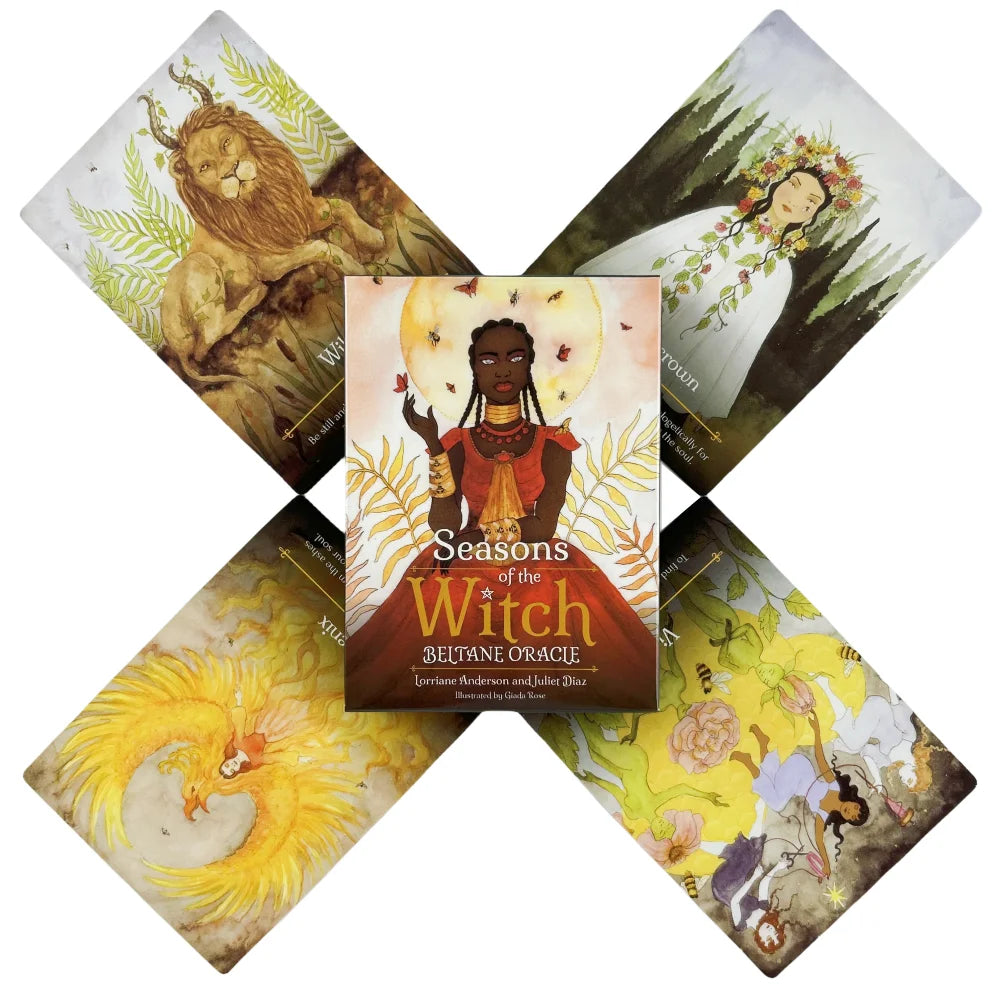 ❄️ Seasons of the Witch: Imbolc Oracle – Spiritually Inspired 44-Card Deck with Gilded Edges and Comprehensive Guidebook TS229