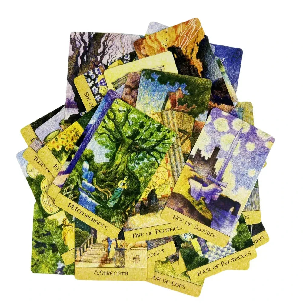 🔥Fantasy Garden Tarot Cards | 78-Card Oracle & Divination Deck with English Visions for Board Games