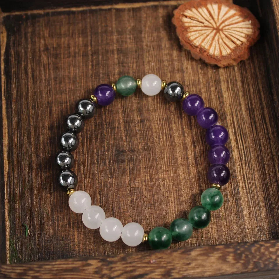💎 Elegant Natural Healing Crystal Bracelet for Women: Stress & Anxiety Relief Gemstone Jewelry – The Perfect Self-Care Gift for Mom, Grandma & Sister
