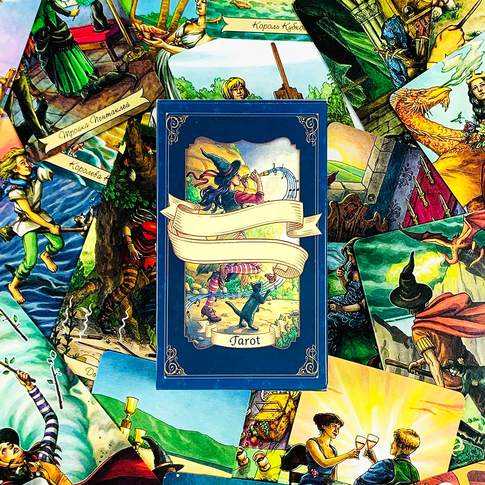 🎃New Russian Version Tarot Cards | Mysterious Divination Board Game & Family Gathering Card Game – Perfect Halloween & Christmas Gifts