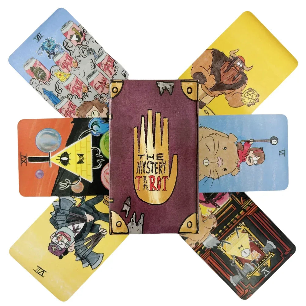 Mystery Tarot Cards Deck - 78 Gravity Falls Inspired Cards for Party and Board Games
