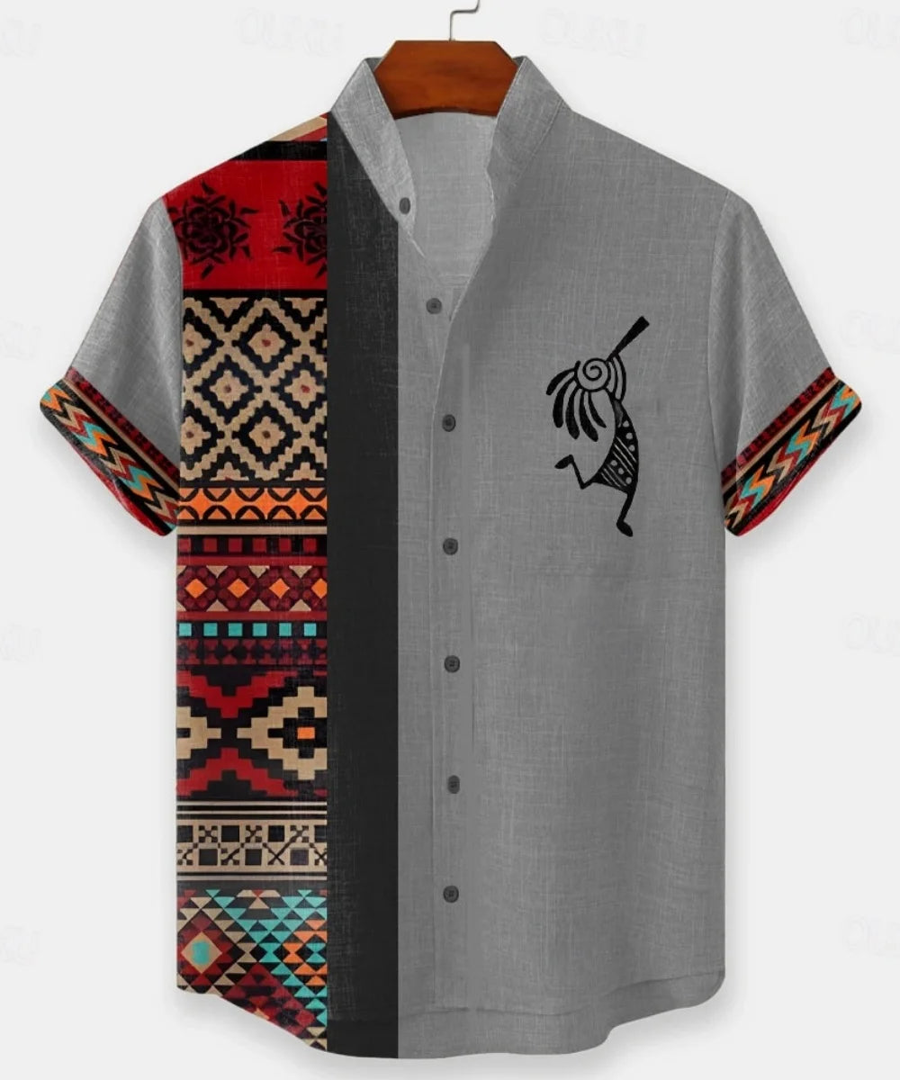 🌿 The Absolute Pure Linen 100%: Men’s Premium Urban-Outdoor Shirt – Short-Sleeve Modern Casual Button-Down, 100% Organic Flax Linen, Ultra-Breathable Performance Streetwear KL953