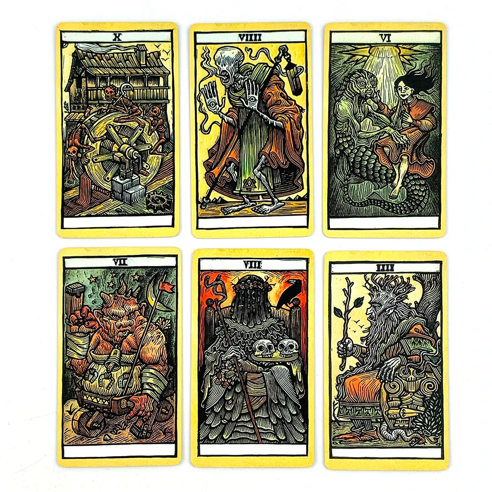 💗 High-Quality Tin Metal Box Tarot Deck – 78 Cards with Gilded Edges & Guidebook