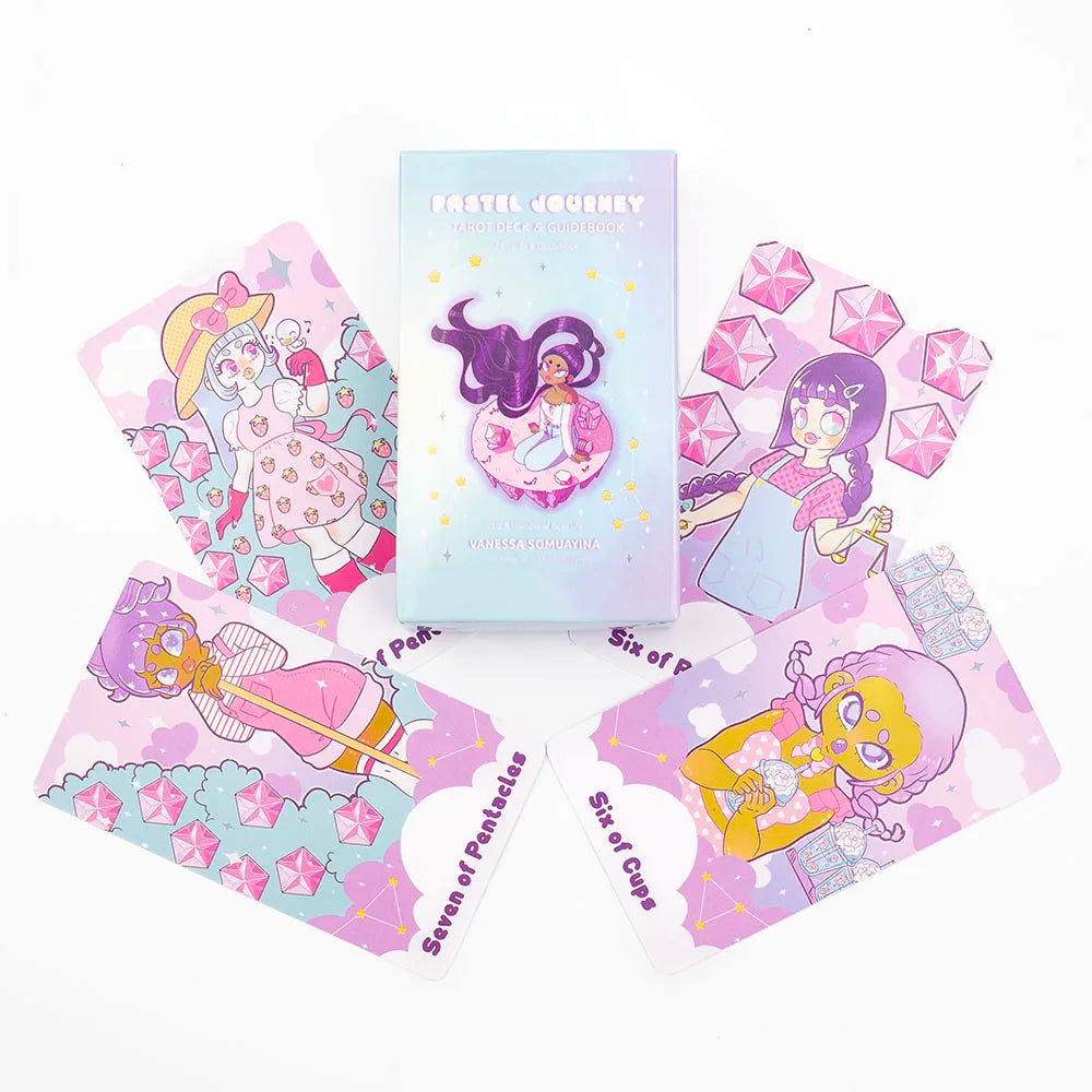 Kitten Tarot Oracle Cards – 78-Card English Deck for Fate Divination, Leisure Entertainment, and Family Gathering Board Games