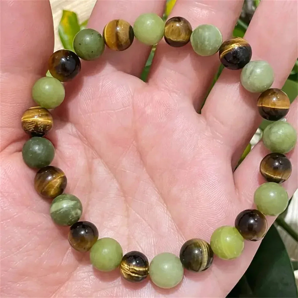 💰 The "Legacy of Wealth" Feng Shui Bracelet: Vintage Tiger Eye & Green Jade Money Magnet