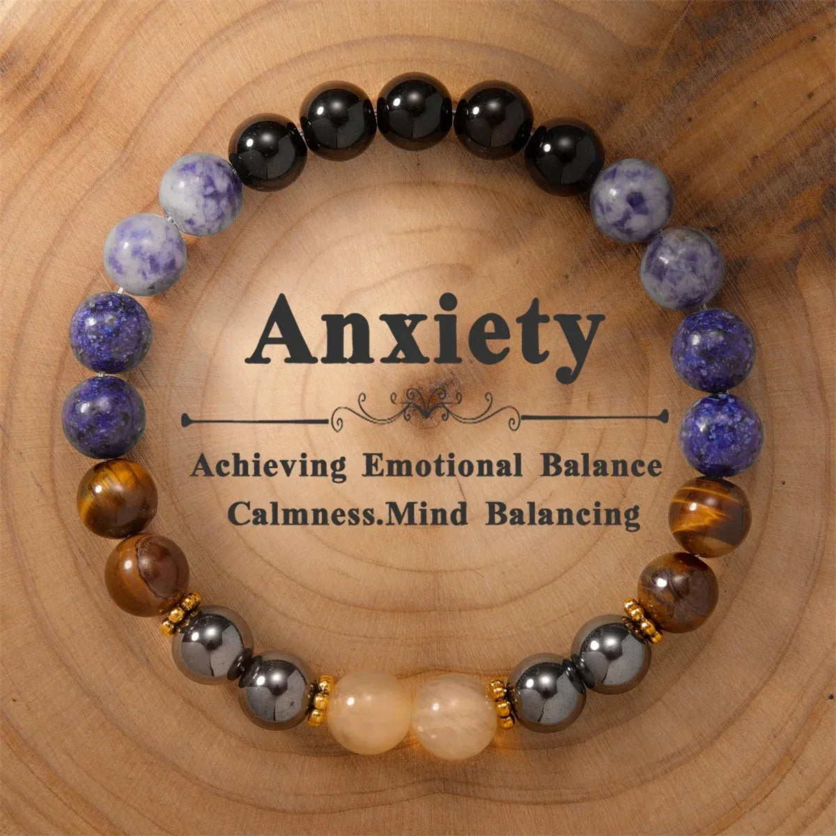 ✨ Sodalite, Tiger's Eye, and Lapis Lazuli Crystal Beaded Bracelet – Natural Stone Jewelry with Citrine Accents for Women