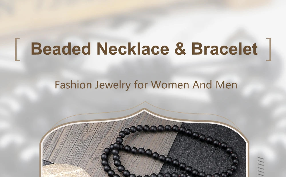 🌑 Black Onyx & 7 Chakra Mala: Shiny/Matte 108 Bead Necklace & Wrap Bracelet – Grounding, Protection & Anxiety Relief Meditation Rosary