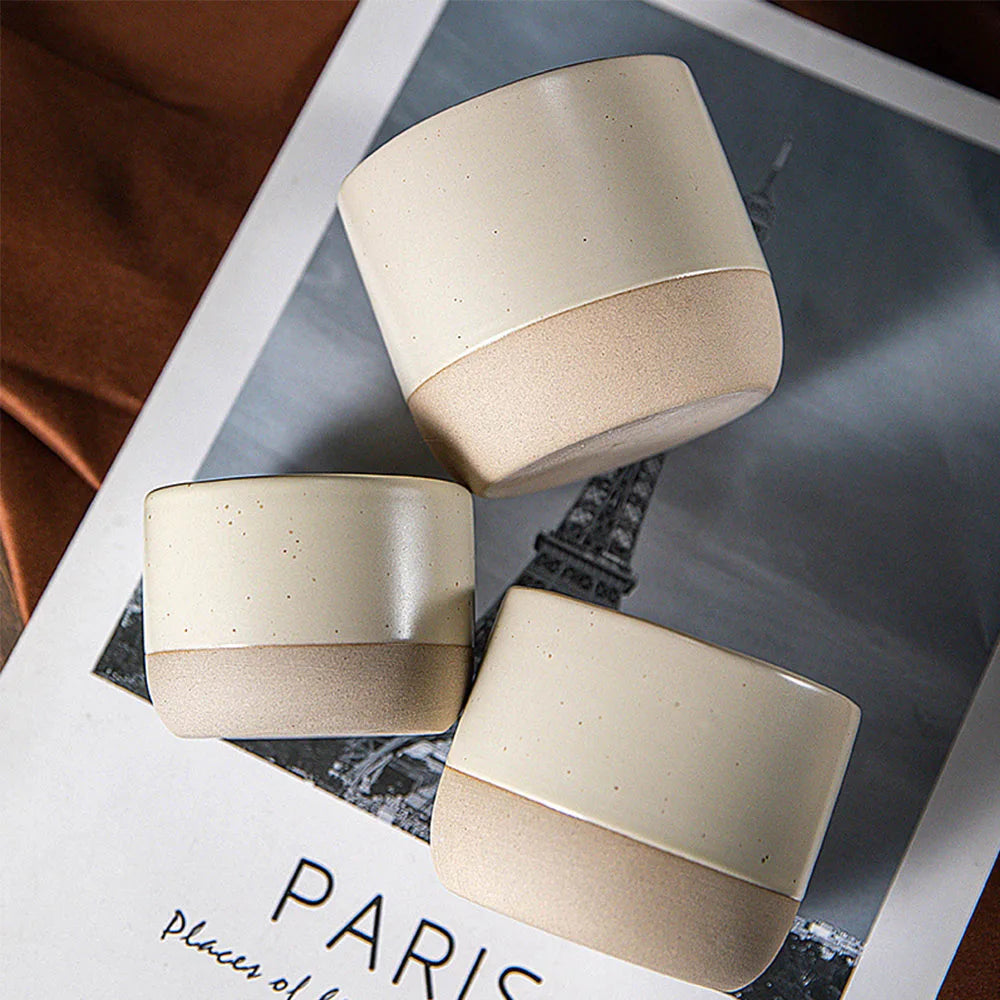 ☕ New Porcelain Double-Walled Vacuum Insulated Coffee Mugs Set – Heat Resistant, Unbreakable Small Cups | Free Shipping