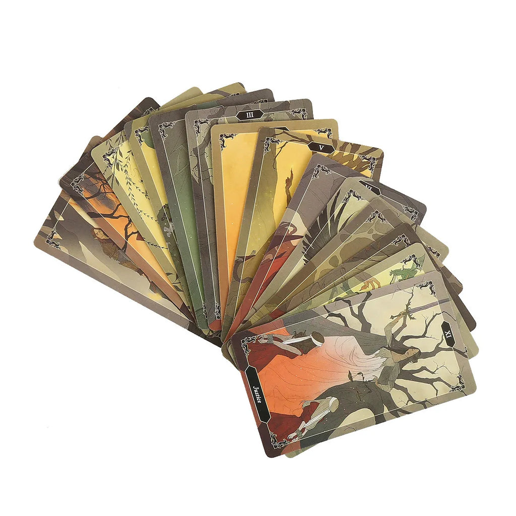 Dark Wood Tarot Cards – 78-Card English Oracle Deck for Divination, Family Board Games & Spiritual Exploration