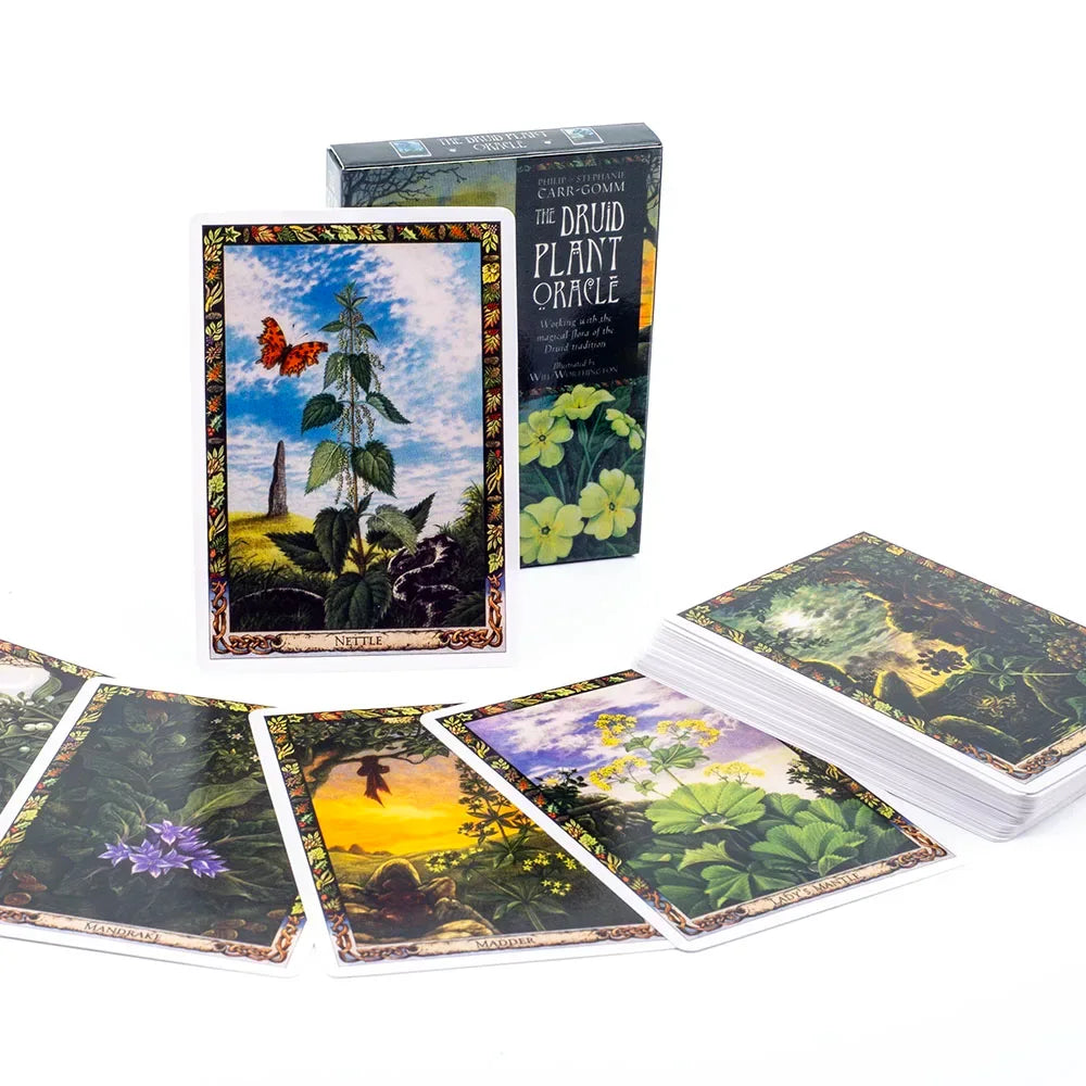 The Druid Plant Oracle – 39-Card Deck Featuring Magical Flora of The Druid Tradition with Guidebook for Divination & Board Games