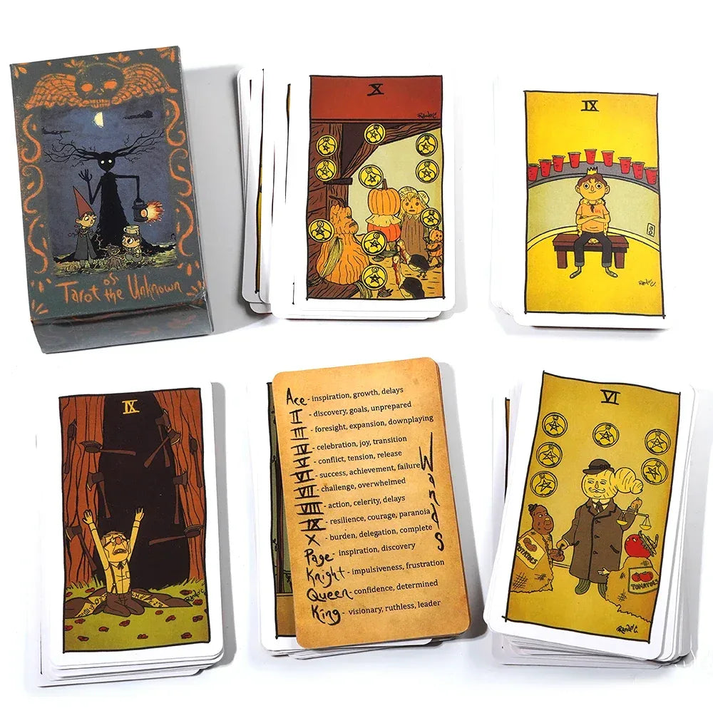 🌌 Tarot of the Unknown – 78 Cards Tarot Deck | English Edition | Original Rider-Waite Inspired Deck with Booklet | Divination & Party Game