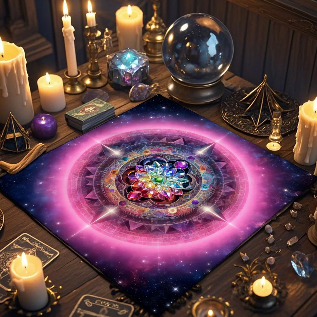 1pcs Elemental Chakra Decorated Tarot Tablecloth Altar Ritual Cloth A Gift For Tarot Enthusiasts Astrological Decoration