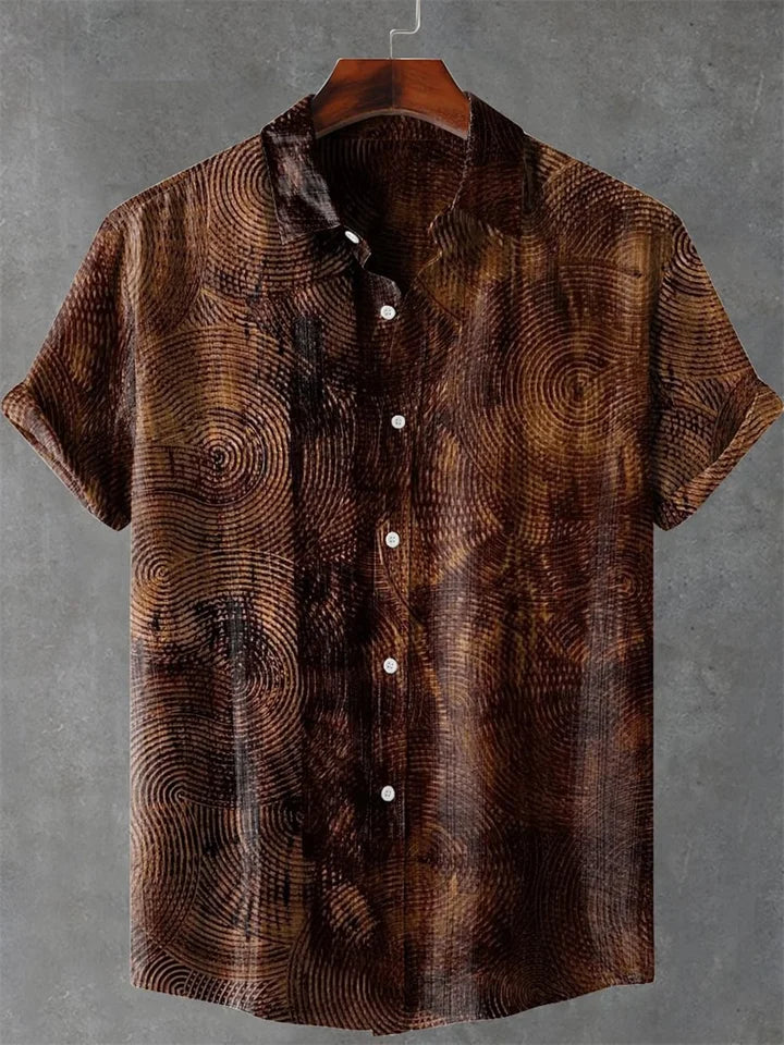 🌊 The Zen-Wave Symmetry Edition: Premium Men’s 3D Graphic Linen Shirt – High-Definition Symmetrical Wave Print, Breathable Organic Cotton-Linen Blend, and Sophisticated Modern-Fit Summer Button-Down