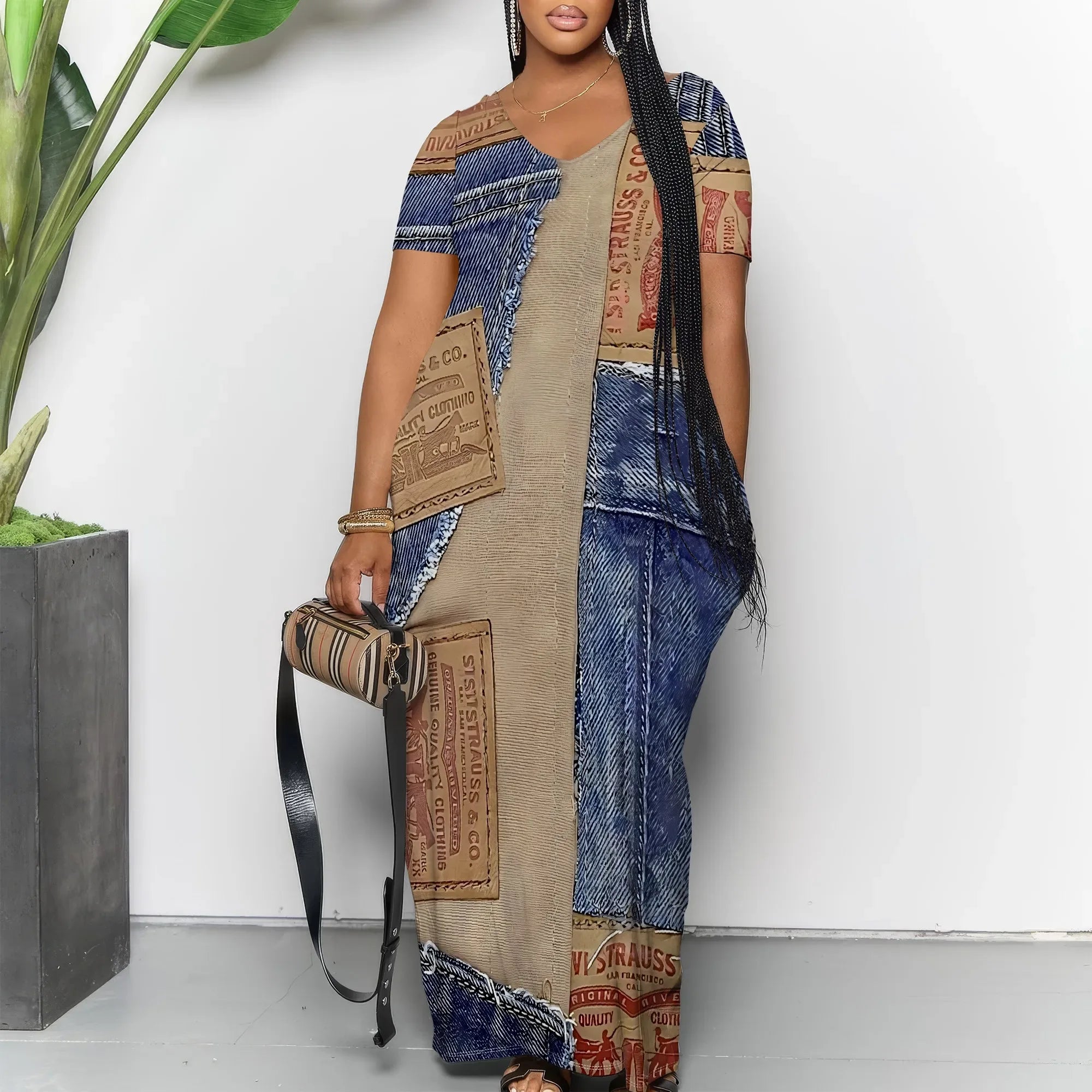 Women's Maxi Beach Dress with Pockets - Casual Summer Sundress