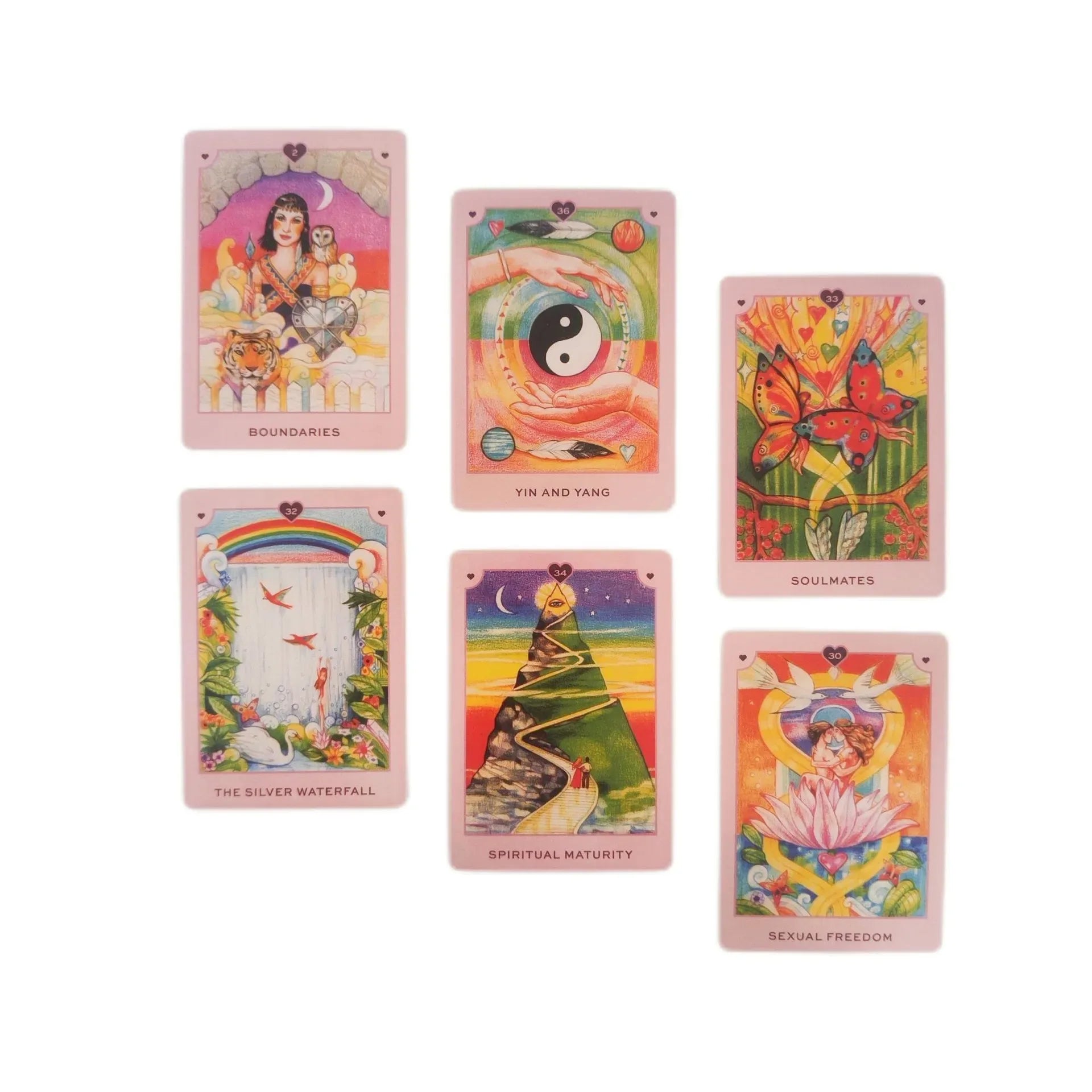 True Love Oracle Cards – 36-Card English Deck with Guidebook, Premium Gilded Poker Paper for Family Party, Prophecy, and Divination Board Games