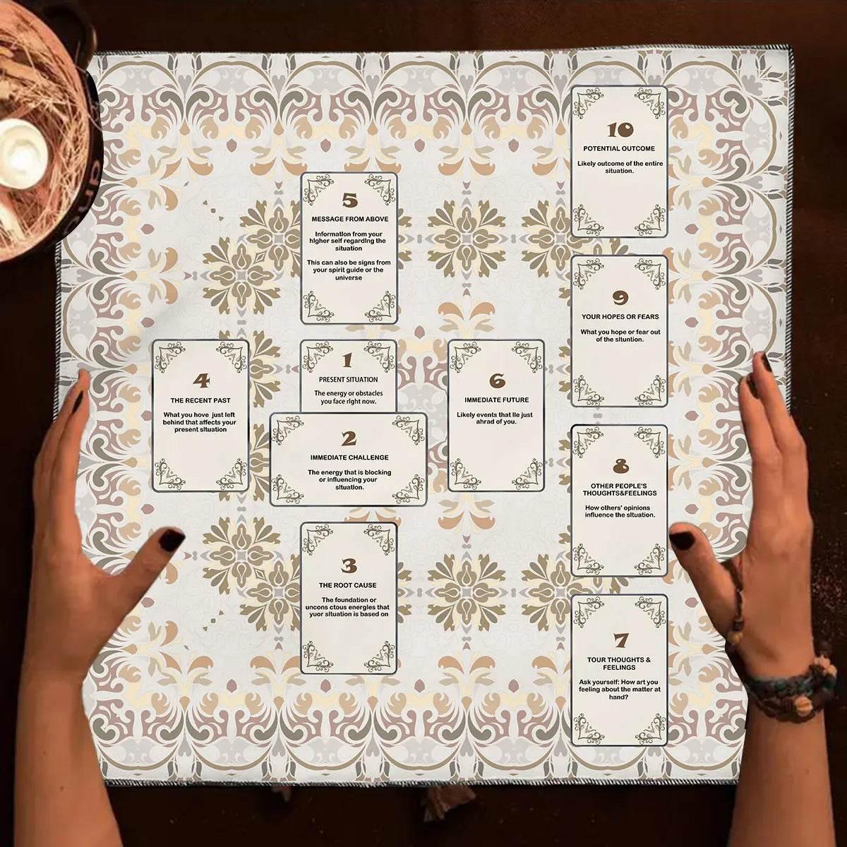 Celtic Cross Altar Cloth - Luxe Tarot Mat for Spiritual Practice TLB (707)