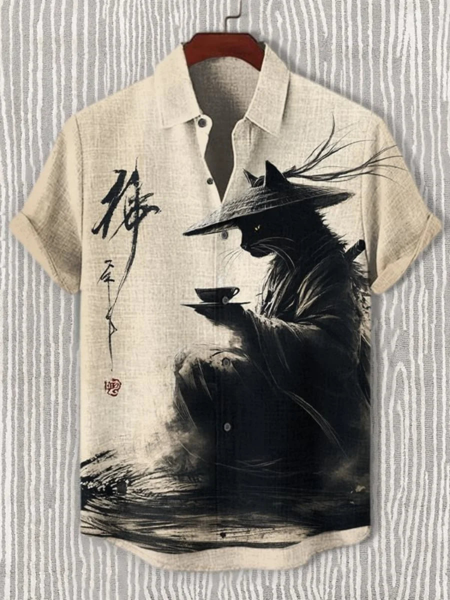 ⚔️ The Bushido Code Edition: Premium Men’s 3D Art Graphic Shirt – High-Definition Samurai Warrior Print, Ultra-Breathable Performance Fabric, and Sophisticated Urban-Casual Short-Sleeve Silhouette ZX5410