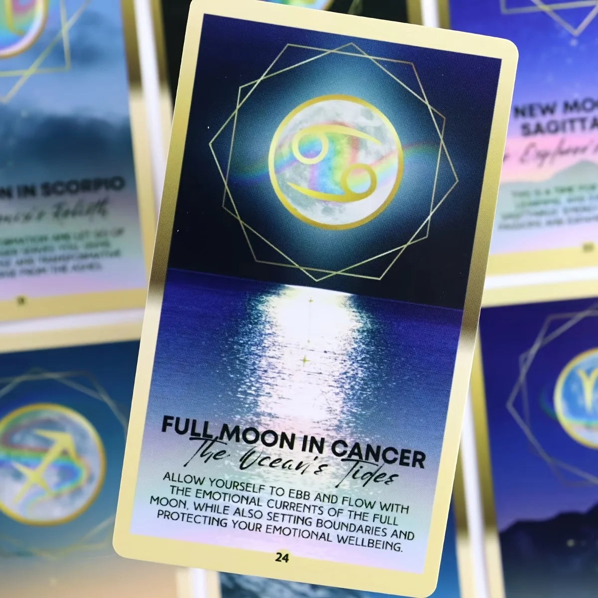 Mysterious Moon Tarot – 78 Cards Featuring Moon & Mountain with Guidebook, Moon Phase & Zodiac Interpretations