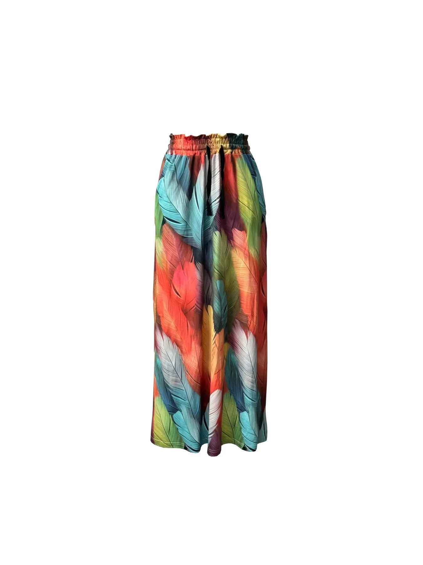 🌟 Wish Spring/Summer New Bohemian Women's Loose 3D Digital Printed High Waist Skirt﻿