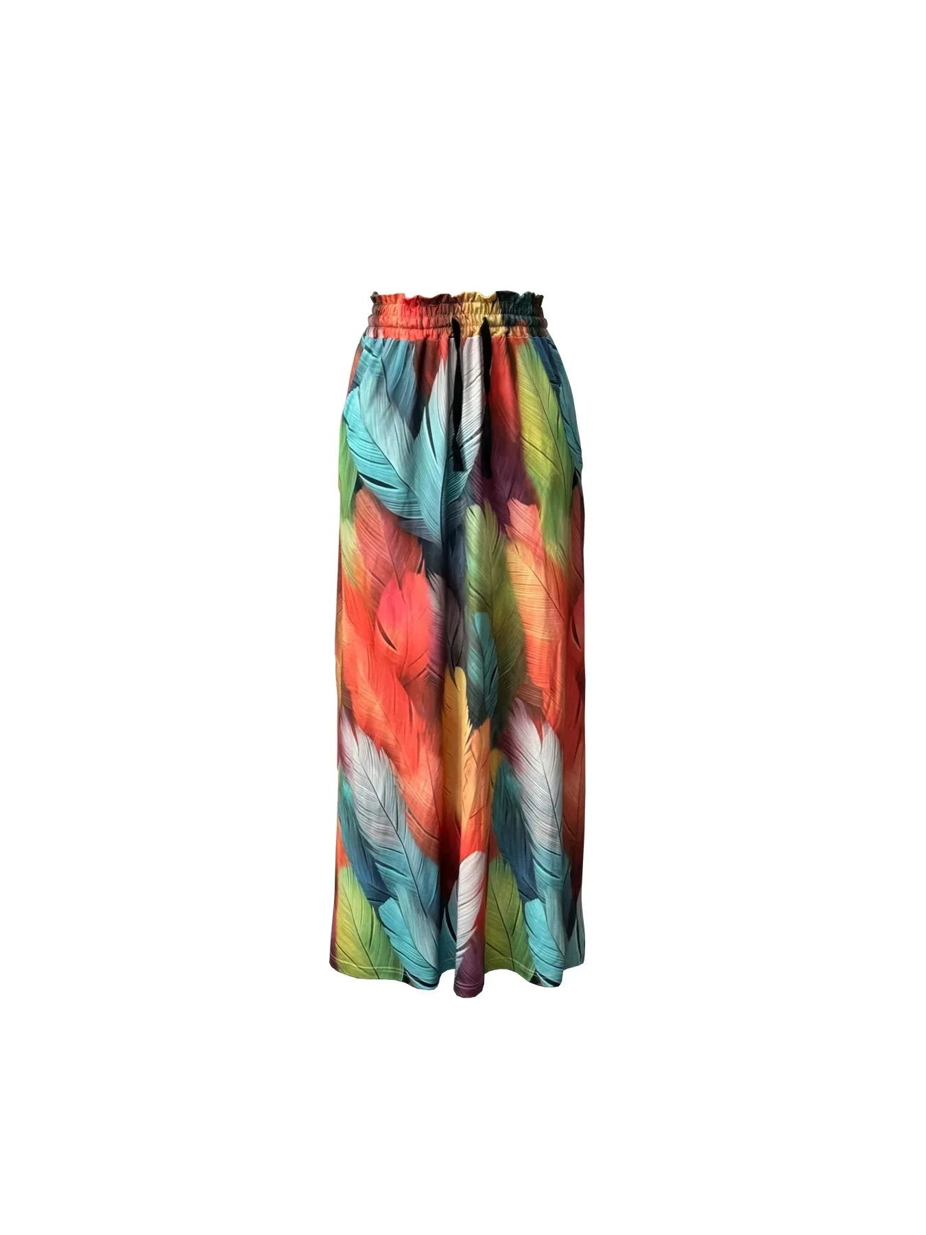 Bohemian High Waist Skirt - 3D Digital Print for Spring/Summer Fashion