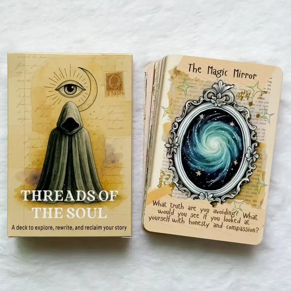 Threads of The Soul Oracle Deck (50 Exquisite Cards) - Journaling Prompt & Self Reflection Edition for Personal Growth, Healing, Story Reclamation & Intuitive Guidance