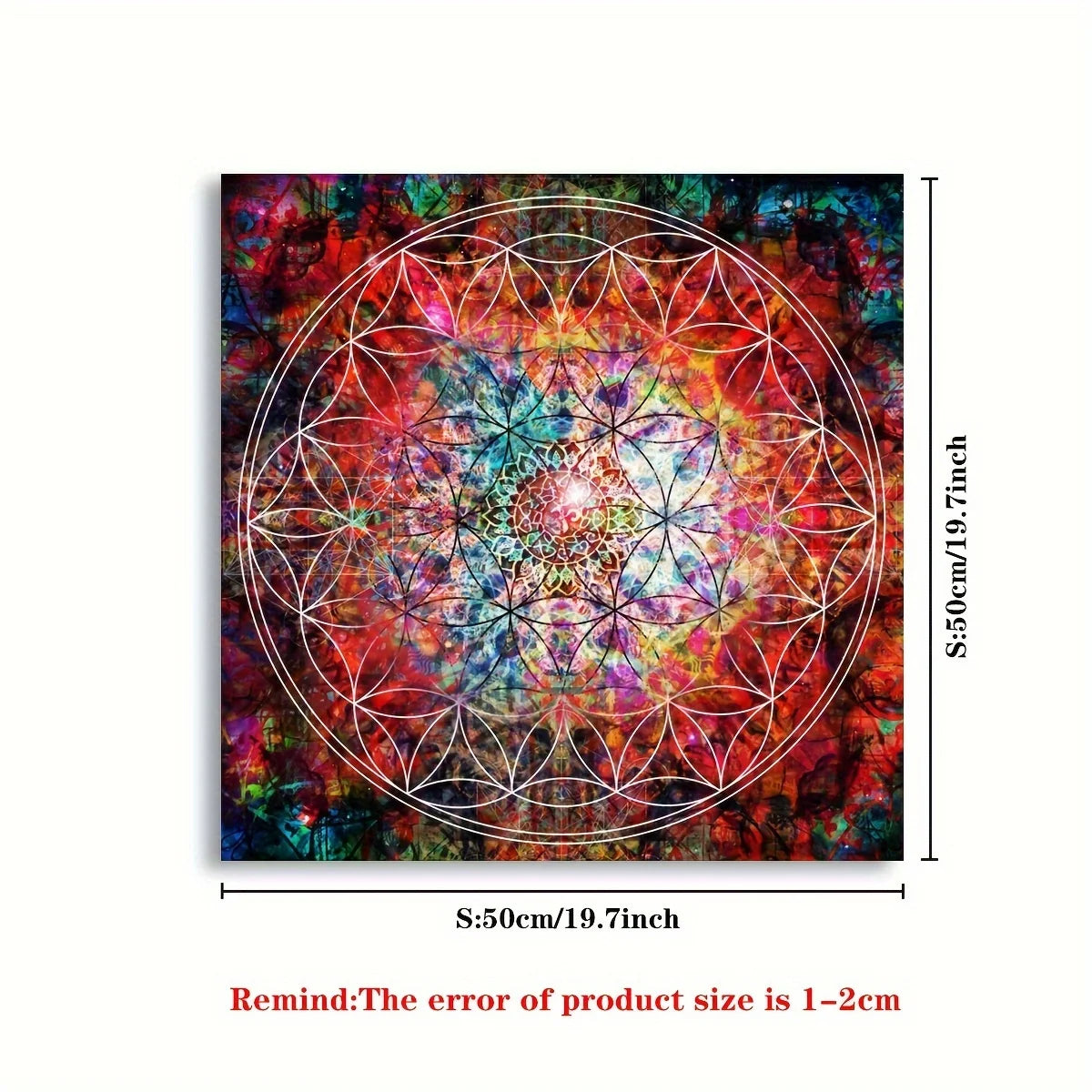 🧿 Mandala Moon Tarot Card Tablecloth – Mystic Moon Sky Divination Cloth & Oracle Card Mat for Witchy Tarot Readings and Home Decor YLB-339