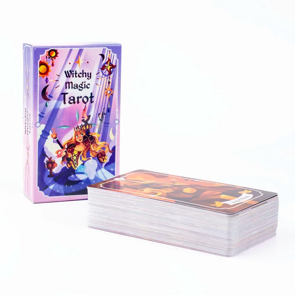 Witchy Magic Tarot Deck – 78-Card English Edition | Magical and Charming Tarot Divination Deck & Board Game (10.3*6 cm)