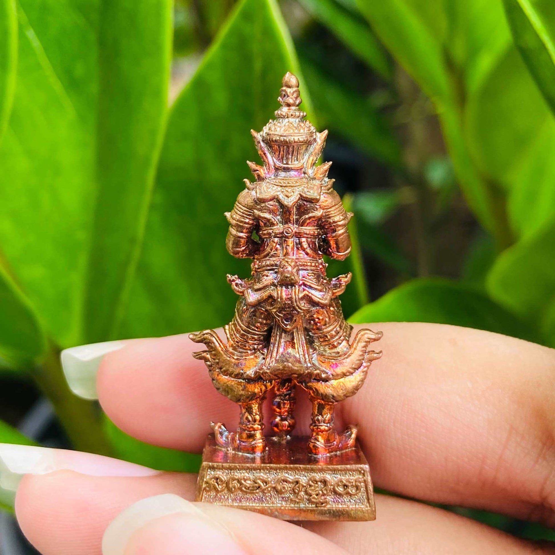 Red Bronze Wealth Guardian - Phor Sap Suwan, Thao Wessuwan by Luang Pu Yur