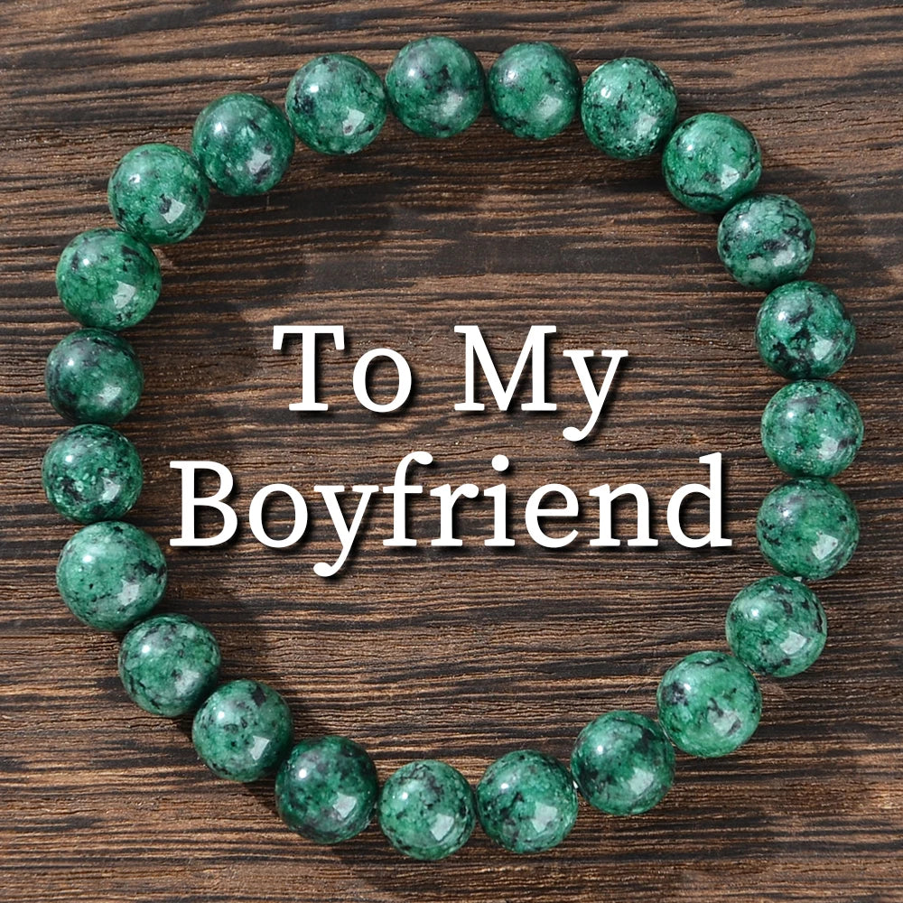 ✨ Natural Crystal Gemstone Bracelet – Meaningful Anniversary Gift for Boyfriends, Perfect for Daily Wear & Special Occasions style G