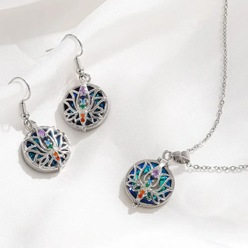🌸 Elegant 7 Chakra Lotus Necklace: Healing Stone Pendant for Women – Energy Balance Yoga Jewelry & Meaningful Anniversary Gift