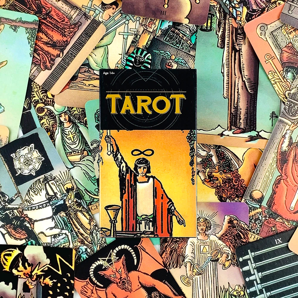 ✨ Tarot Cards Deck 78Pcs for Easy Beginners – Creative Small Gift for Fate, Fortune Telling & Divination Party Board Game