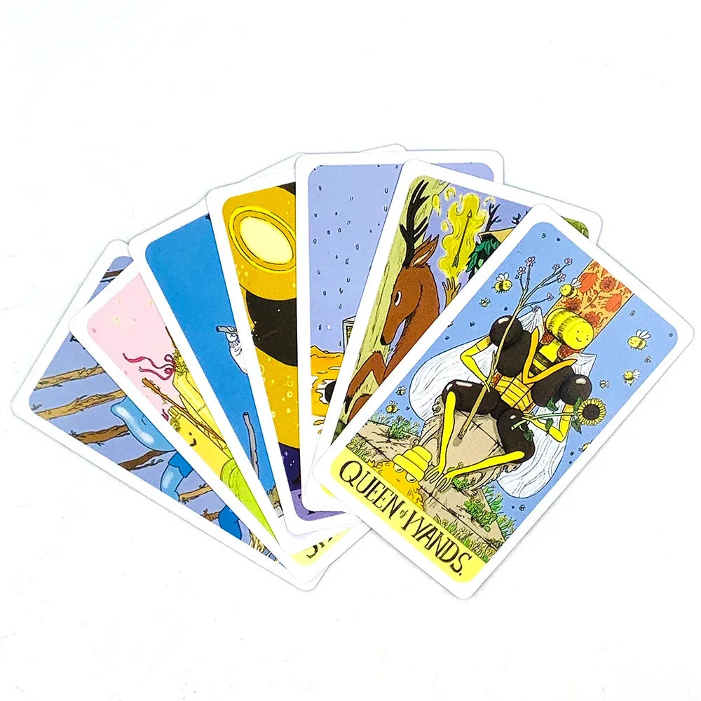 Hot-Selling Tarot Cards – 78-Card English Visions Divination Deck for Family Gatherings, Board Games & Holiday Gifts