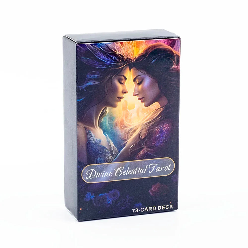 Divine Celestial Tarot Cards Deck - 78 Cards for Fortune Telling, Divination, and Classmate Gatherings (10.4x6.1CM)