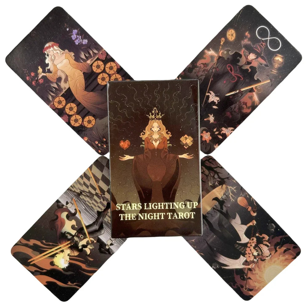 ✨ Stars Lighting Up the Night Tarot Cards – 80-Card Oracle Deck for Mystical Divination & Intuitive Fun ✨
