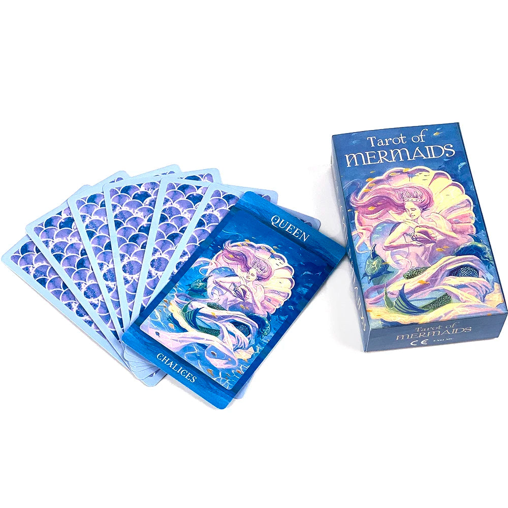 🧜‍♀️ Tarot of Mermaids Deck – 78 Cards | Classic Rider-Waite Design | Family & Party Tarot Game | Beginner Friendly | Divination & Meditation Deck