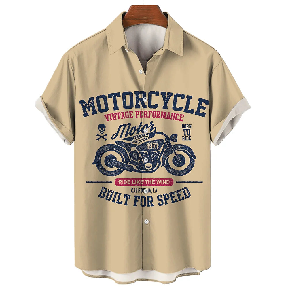 🏍️ The 1971 Moto-Legend Edition: Premium Men’s Vintage Motorcycle Graphic Shirt – High-Definition 3D Heritage Biker Print, Breathable Summer Performance Fabric, and Sophisticated Urban-Retro Short-Sleeve Tee (S-5XL)