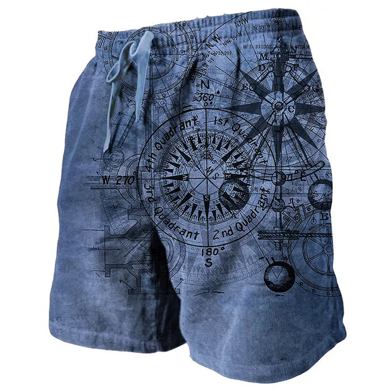 ☁️ The 3D Terry-Luxe Masterpiece: Premium Men's Casual Graphic Shorts – High-Definition Digital Print, Ultra-Soft Breathable Micro-Terry Fabric, and Mid-Rise Elastic Drawstring Waist (Daily & Holiday Ready) DK2024TGBA063