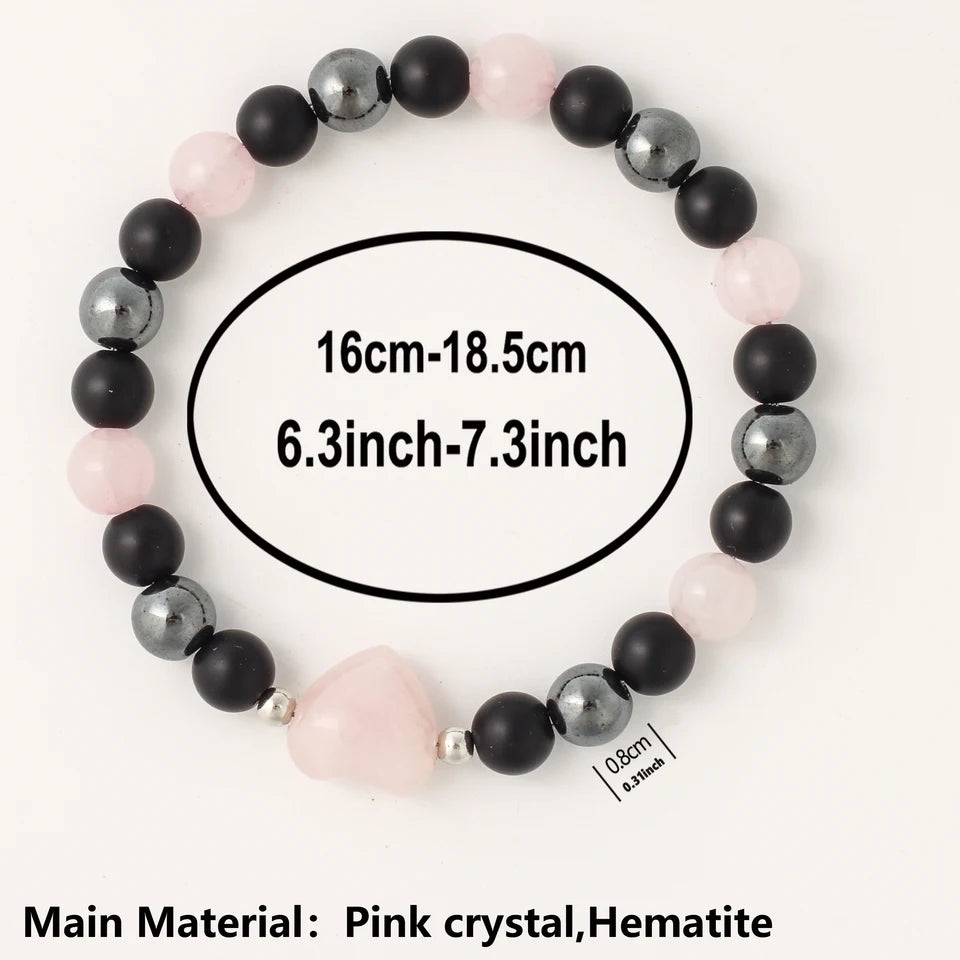 ✨ Luxury Winter Jewelry – Black, Yellow & Silvery Tiger’s Eye Hematite Brazaletes – High-Quality Natural Stone Bracelets for Family Gatherings