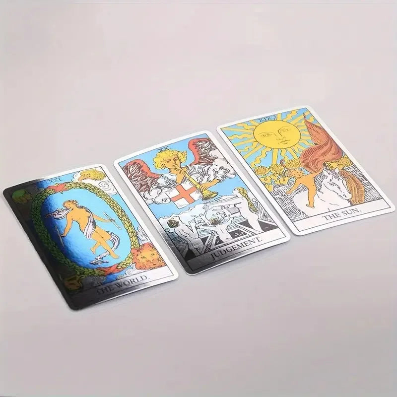 🔮 Classic Holographic Waite Tarot Card Deck – 78 Flash Cards for Divination, Beginners & Collectors | Free Shipping