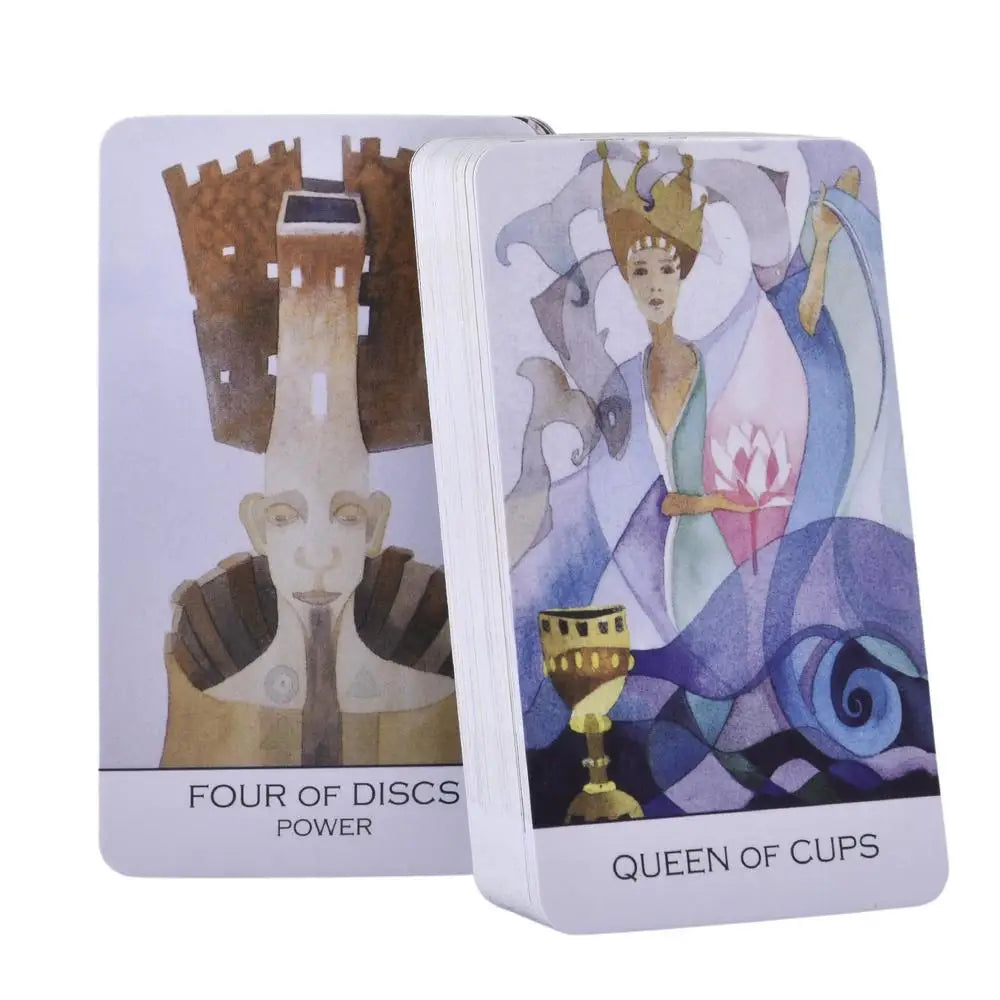 Zillich Tarot – 78-Card Deck with Guidebook in Colorful Ink Painting Style, English Edition for Divination and Board Games