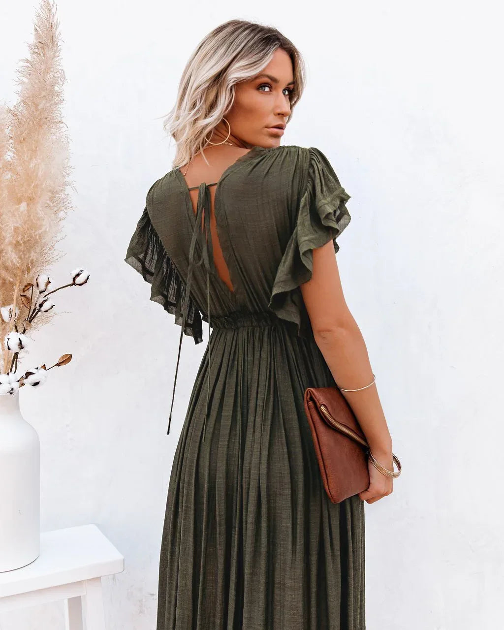Summer Bikini Cover Ups for Women - V-Neck Kimono Beach Dresses with Lace-Up Detail and Sun Protection Features