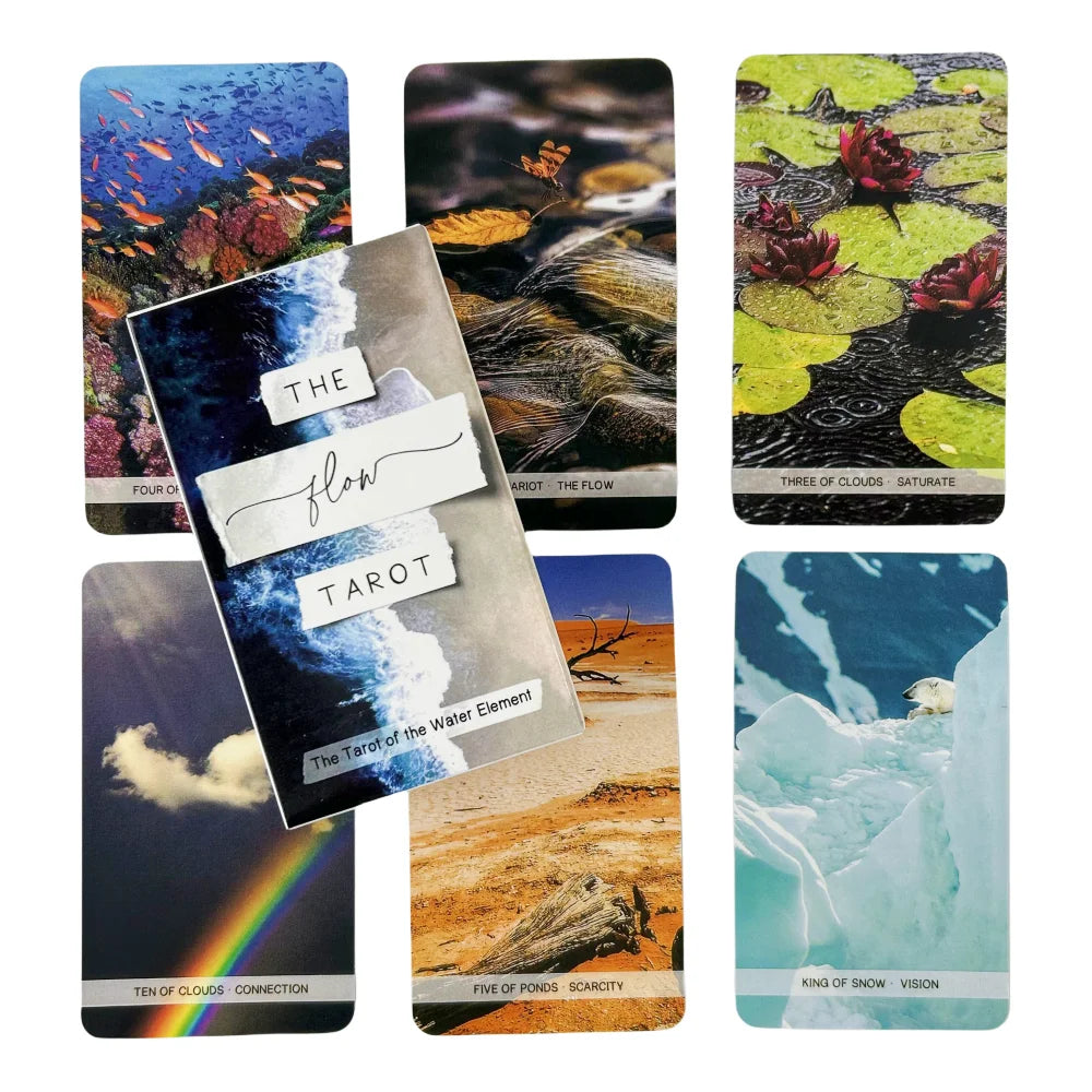 🌊Flow of the Cards Tarot – 78 Cards English Oracle Deck for Spiritual Guidance and Family Entertainment