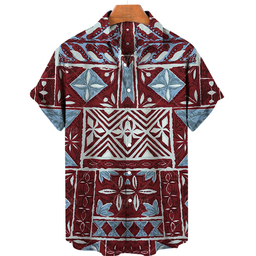 🏝️ The Dasan Majestic Edition: Ultra-Luxury Men’s High-End Hawaiian Shirt – High-Definition Floral & Ethnic Graphic Print, Premium Cooling Performance Fabric, and Sophisticated Resort-Luxe Button-Down