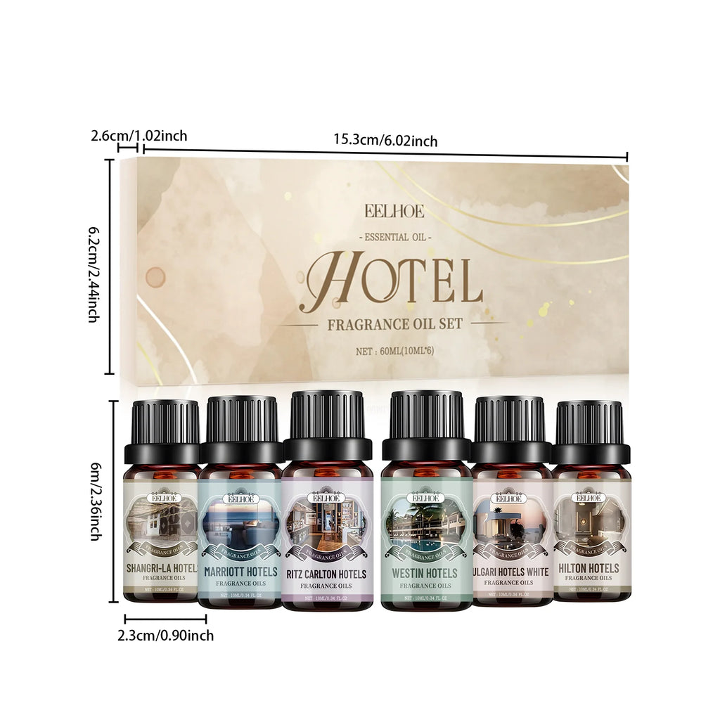 🌿 6 Flavors 10ml Essential Oils Set – Natural Aromatherapy for Diffusers, Humidifiers, and Home Wellness﻿