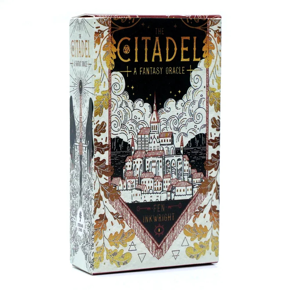 🏰 The Citadel Oracle Tarot Deck – 60 Cards | Fantasy-Themed Oracle & Tarot Hybrid | Board Game Edition for Family & Parties Light Grey