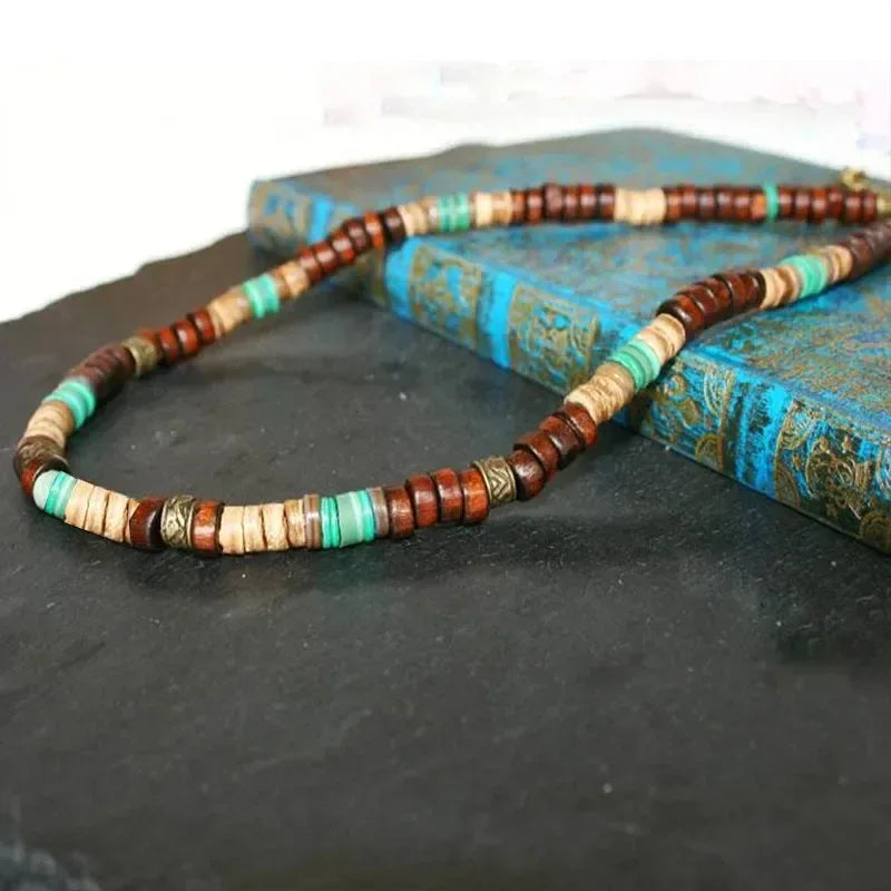 ✨ Men’s Gemstone Necklace – Black Agate & Hematite Cube Beads – Bold Style and Spiritual Protection