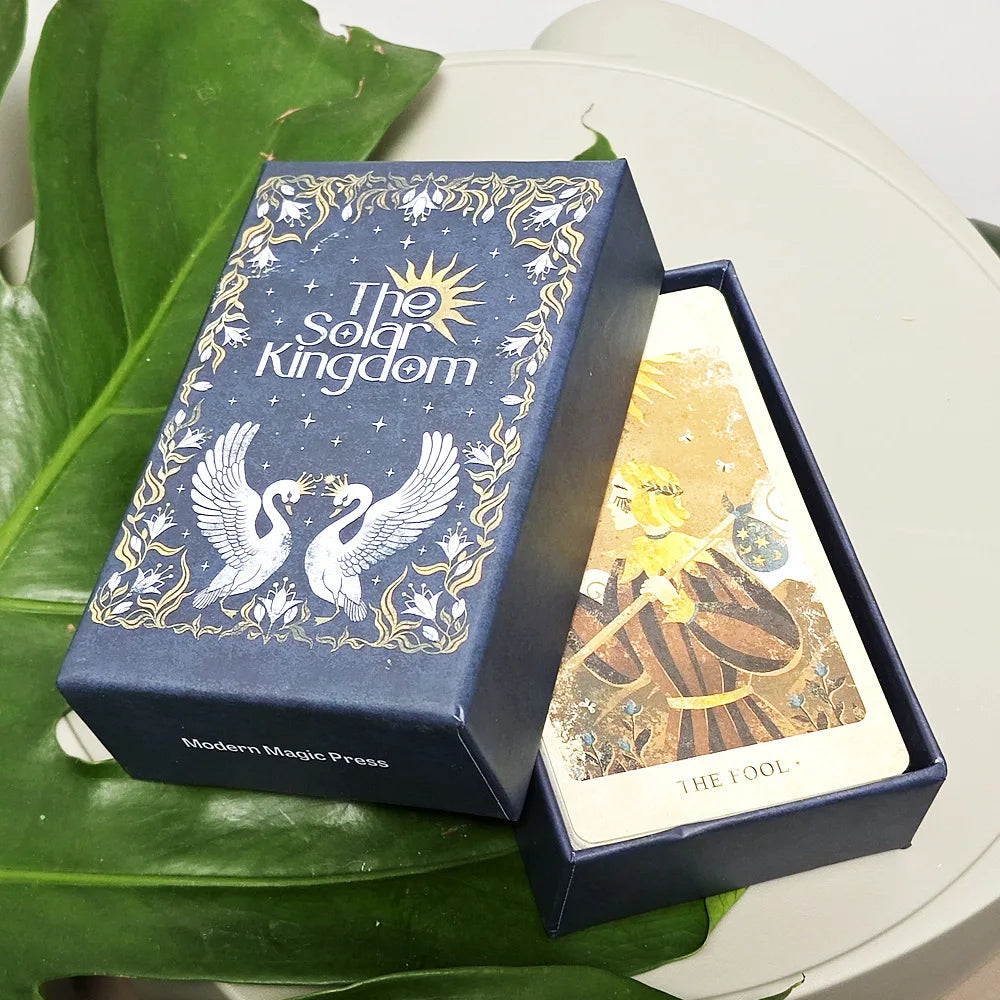 The Solar Kingdom Tarot – 86-Card English Edition (12x7 cm) Including 8 Special Sun and Moon Cards for Divination, Family Board Games, and Spiritual Prophecy